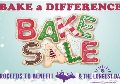 Bake sale flyer with the message 